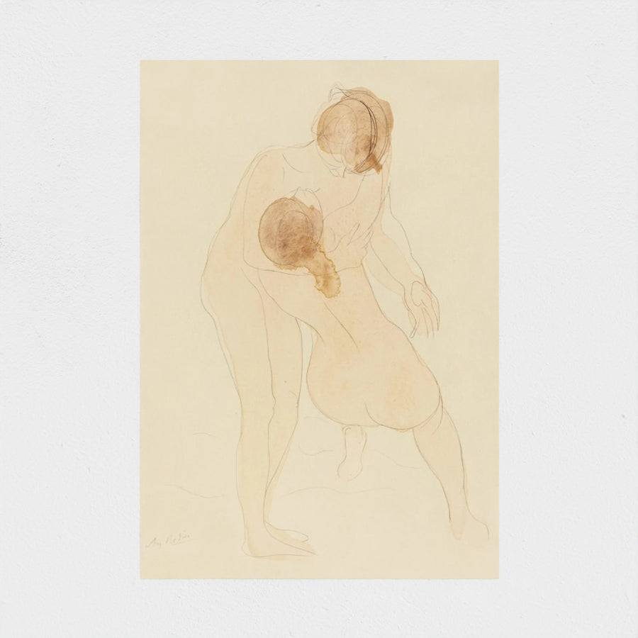 Two figures — unframed, front
