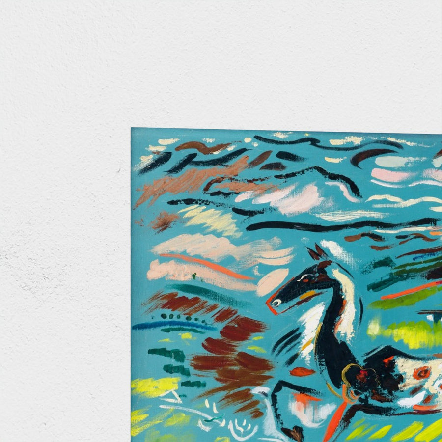 Horse — unframed, corner detail