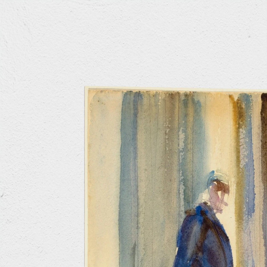 Sir Neville Wilkinson on the Steps of the Palladian Bridge at Wilton House — unframed, corner detail