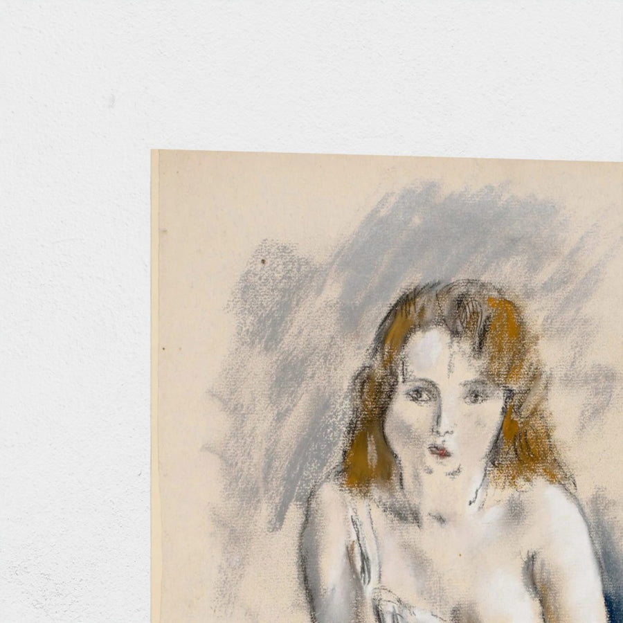 Nude — unframed, corner detail
