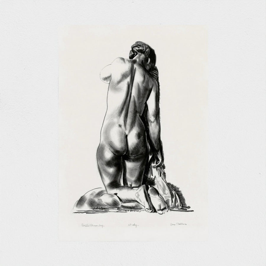 Nude Study, Woman Kneeling on a Pillow — unframed, front