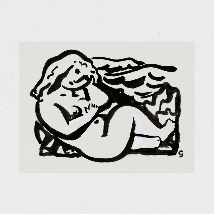 Seated Female Nude — unframed, front