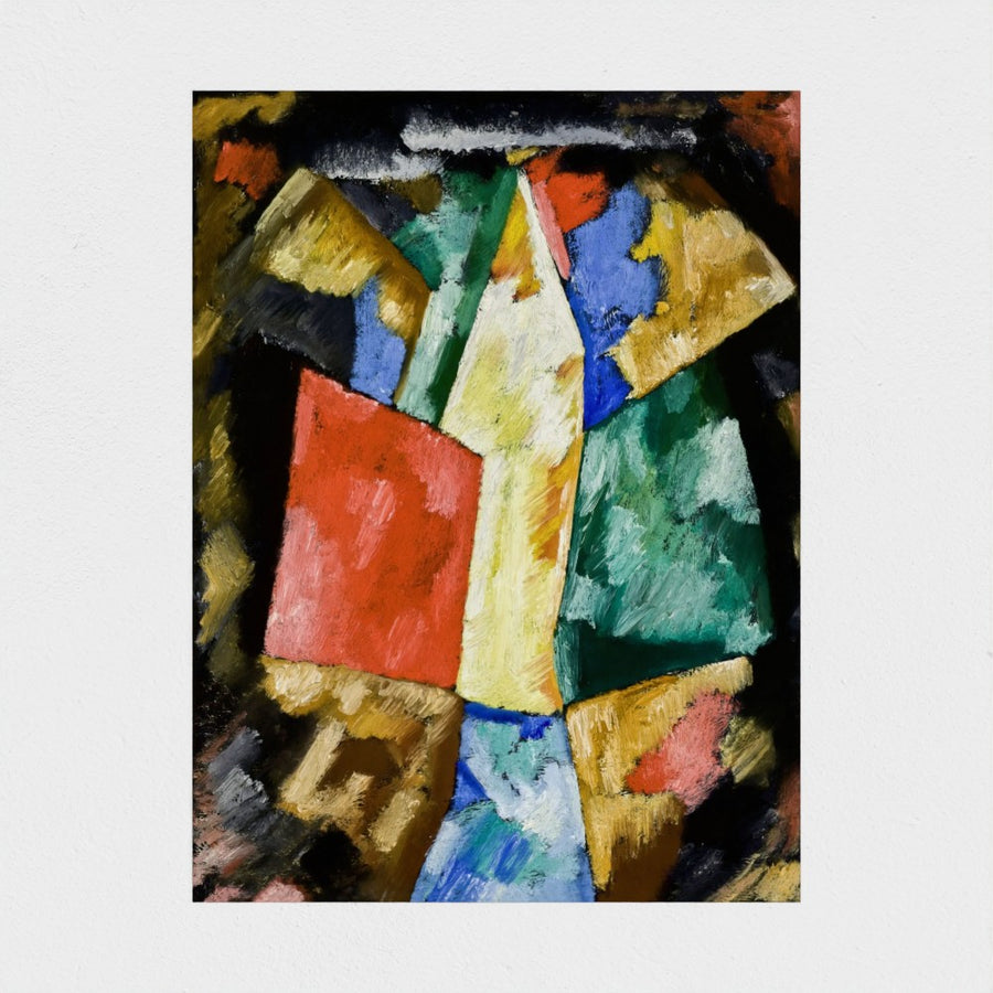 Abstraction: Blue, Yellow and Green — unframed, front