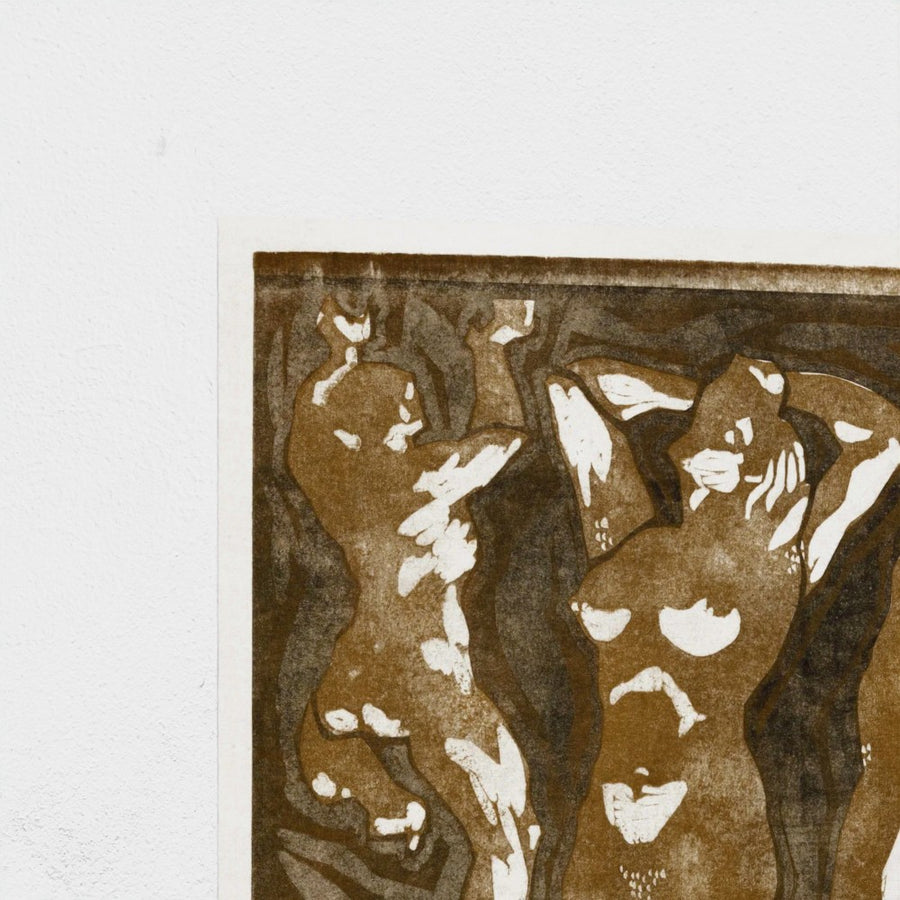 Composition with Six Human Figures — unframed, corner detail
