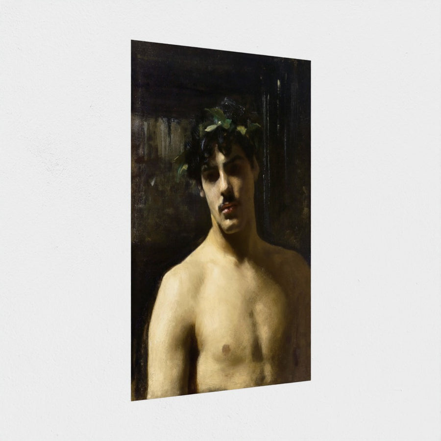 Man Wearing Laurels — unframed, at an angle
