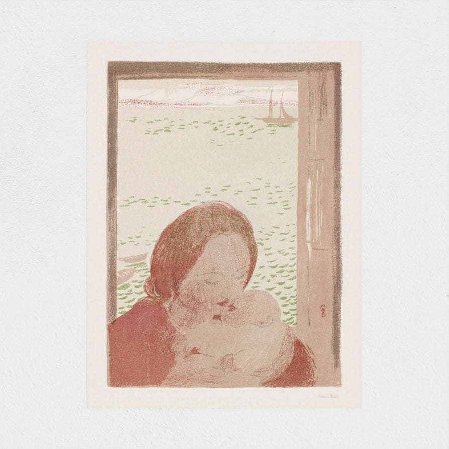 Mother with Baby in Front of a Window — unframed, front