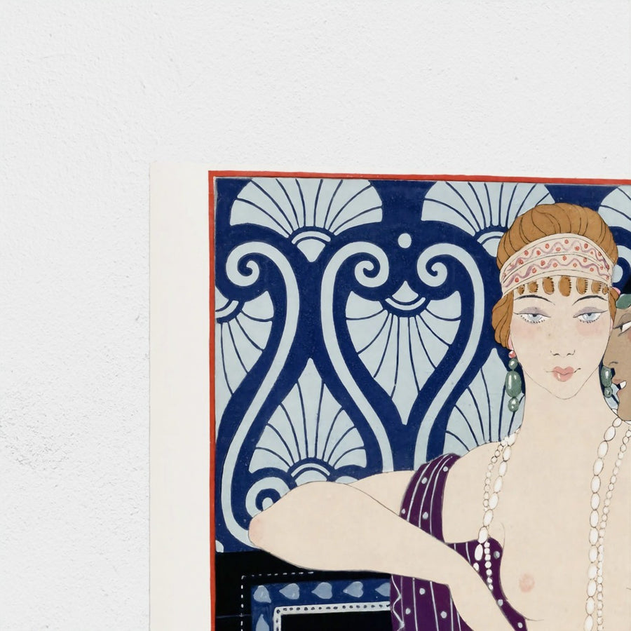 Les Trois Beautés de Mnasidika — unframed, corner detail