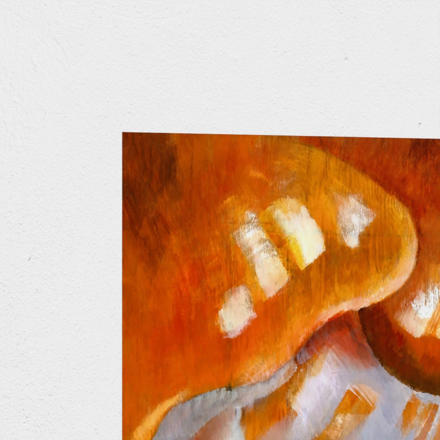 Mountain and Sky — unframed, corner detail