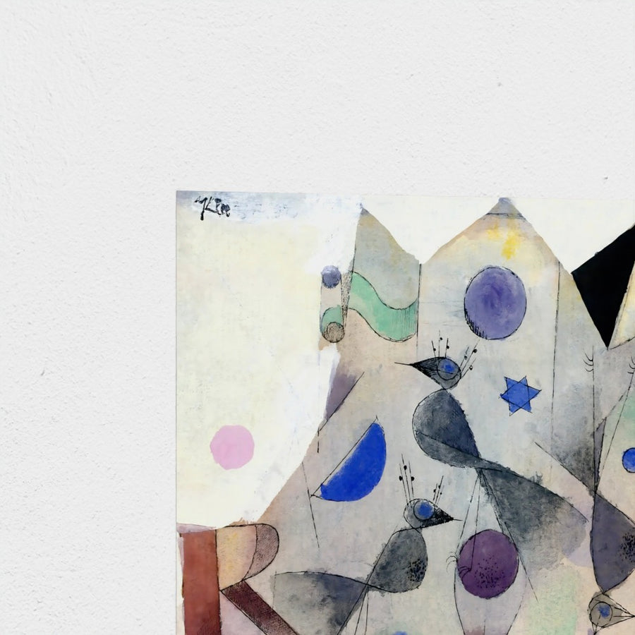 Persian Nightingales — unframed, corner detail