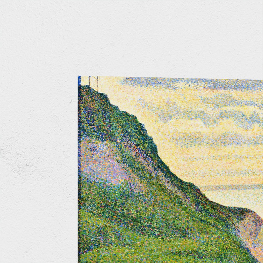 Seascape at Port-en-Bessin, Normandy — unframed, corner detail