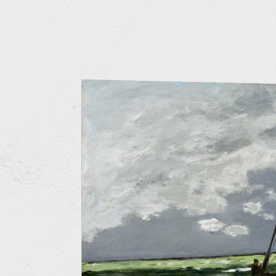 Seascape, Storm — unframed, corner detail