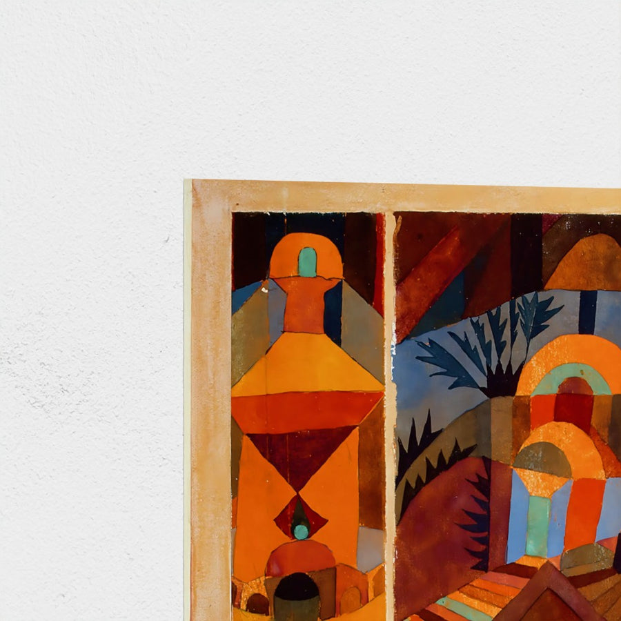 Temple Gardens — unframed, corner detail