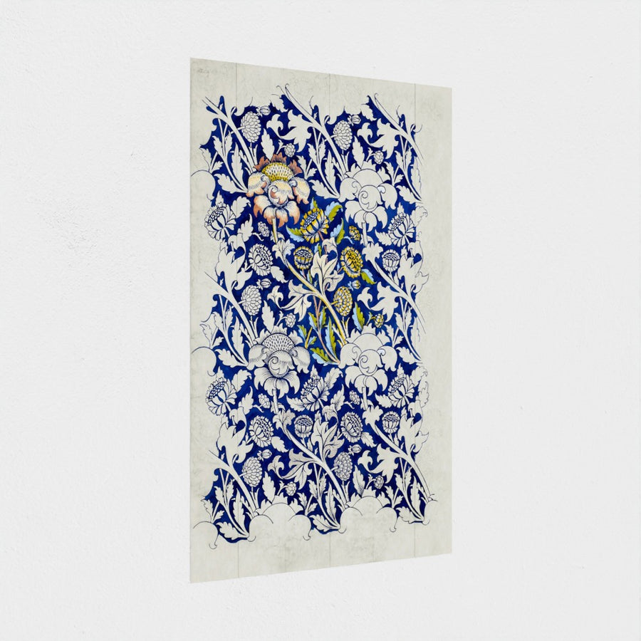 Watercolour for Printed Fabric Design: Wey — unframed, at an angle