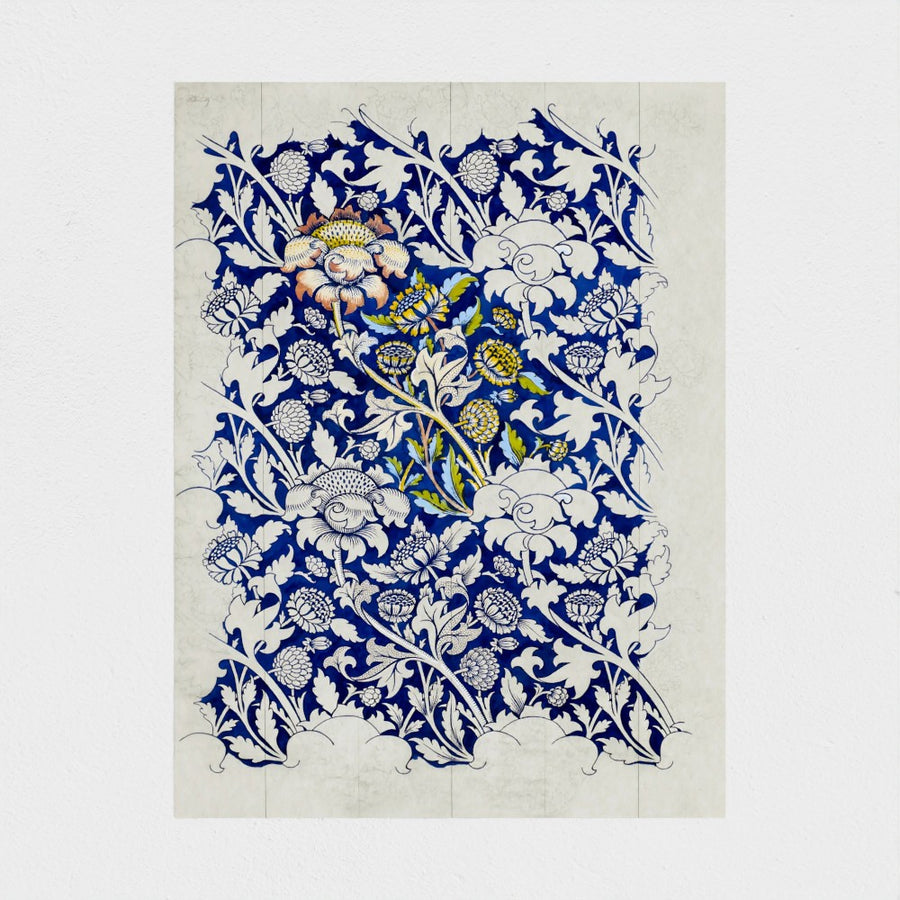 Watercolour for Printed Fabric Design: Wey — unframed, front