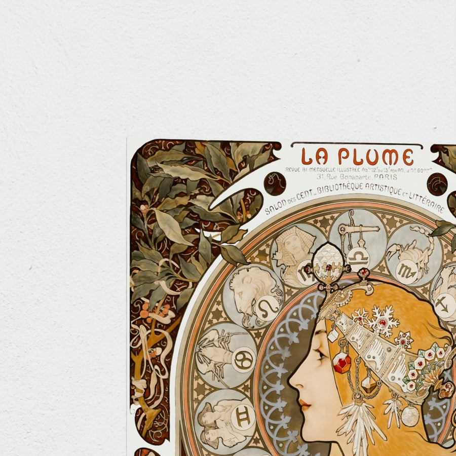 Zodiaque, La Plume — unframed, corner detail
